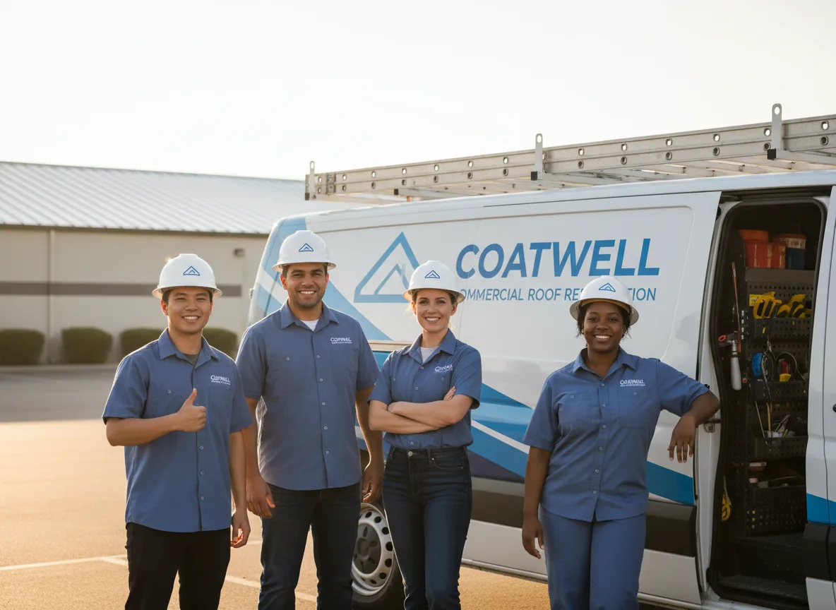 Commercial roof coating company in Spivey, KS