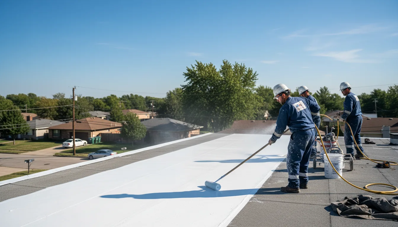 Commercial roof coating in Spivey, KS near me